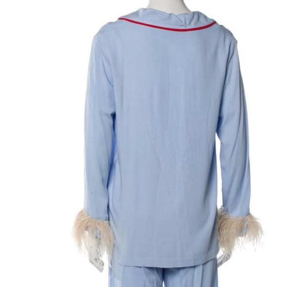Sleeper Party Pajama Shirt with Feathers in Blue size - S SOLD OUT EVERYWHERE - Picture 6 of 8
